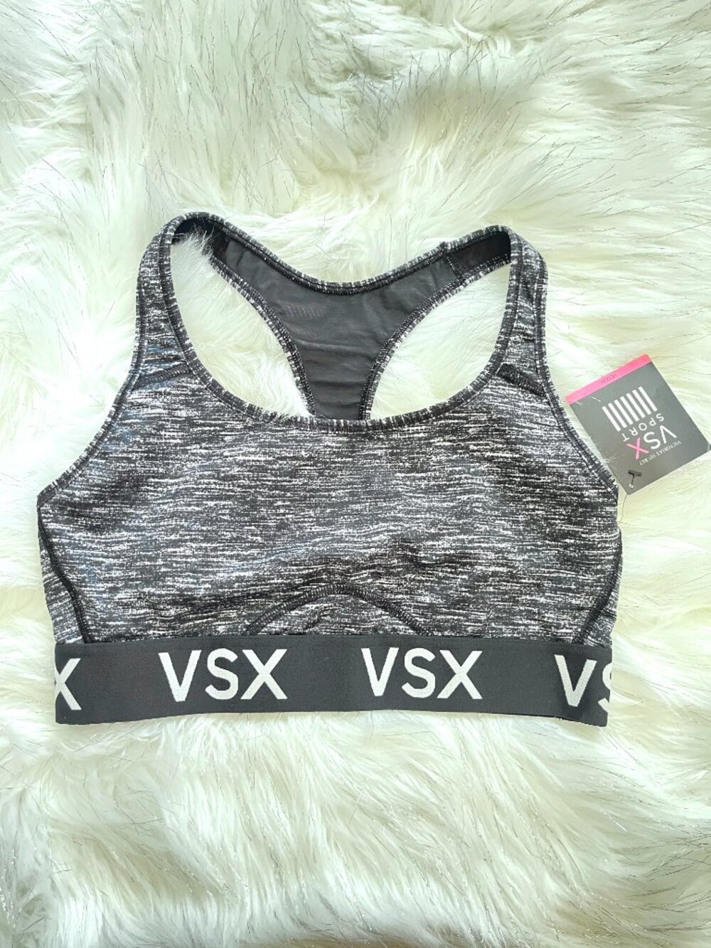 New Victoria's Secret VSX Sport Bra The Player Racerback Space Dye Medium